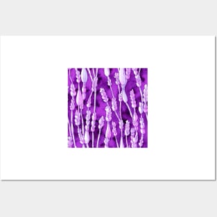 Watercolor lavender pattern Posters and Art